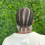 Men's Braids finished client transformation at Manu Royal Touch in Austin