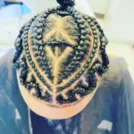 Men's Braids finished client transformation at Manu Royal Touch in Austin