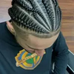 Men's Braids finished client transformation at Manu Royal Touch in Austin